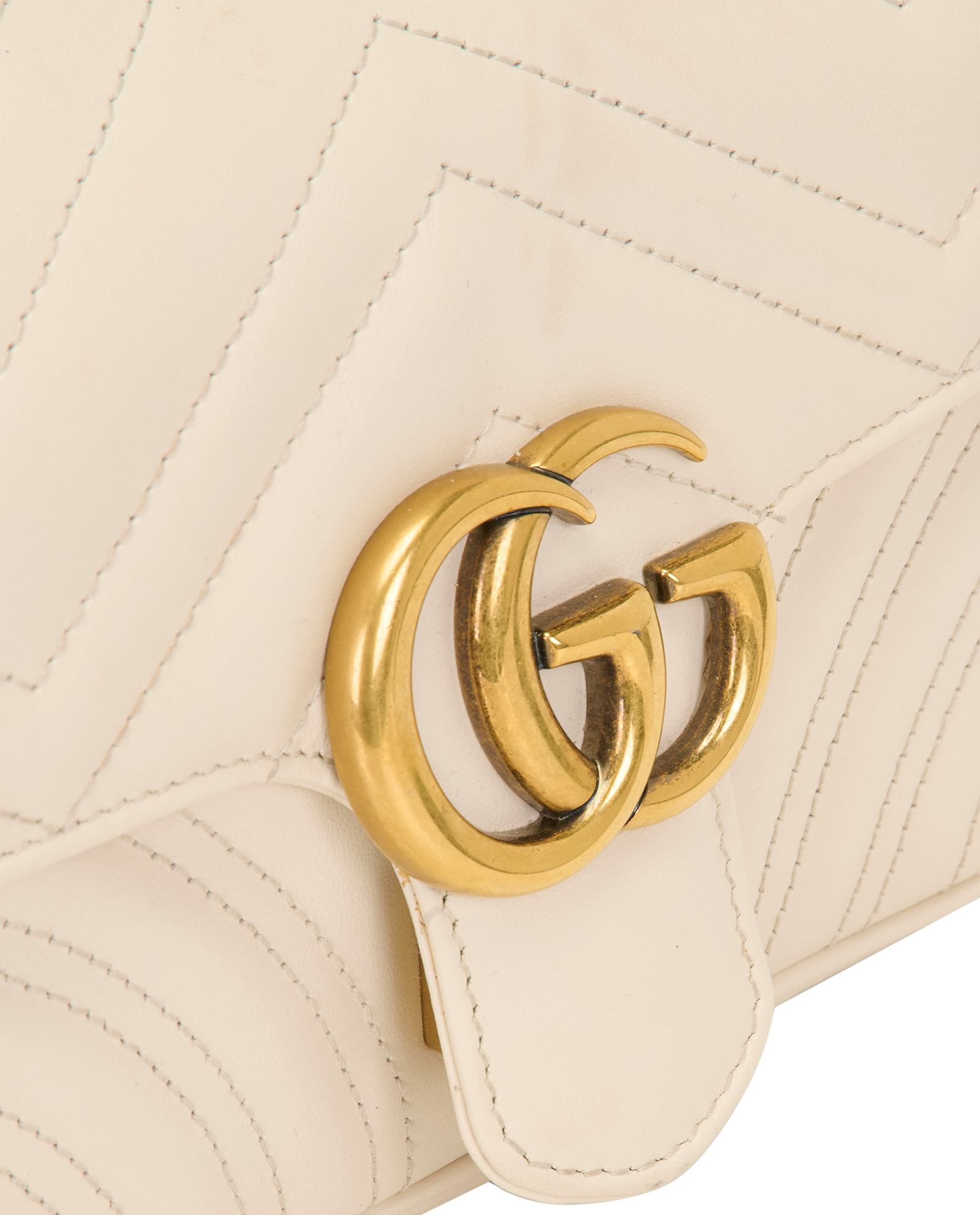 Small GG Marmont Shoulder Bag, &pound;550, Handbags, Cream, Leather, Other view